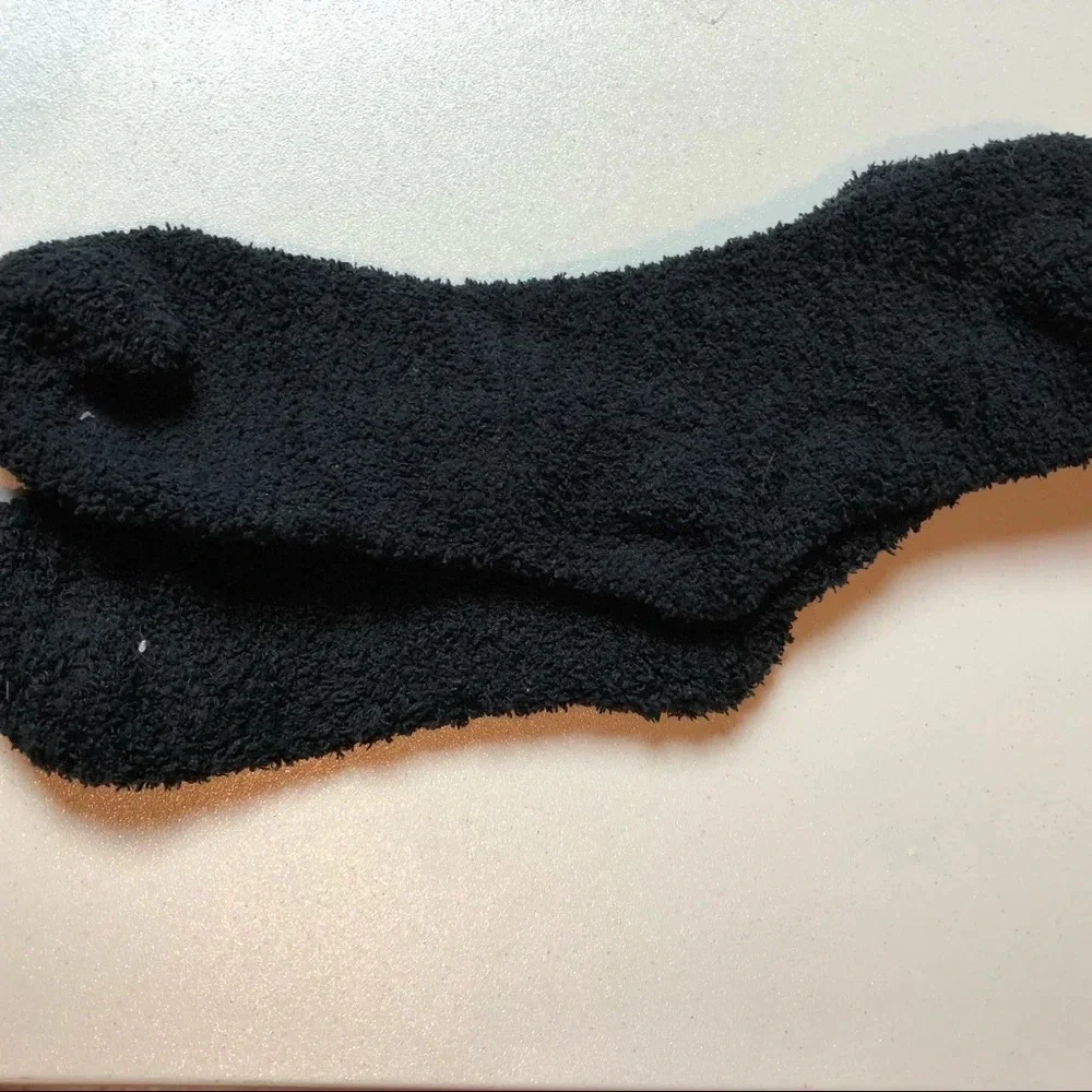 Black Fuzzy Socks